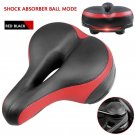 Black red 1_Hollow Breathable Bicycle Saddle Men Women MTB Road Bike Saddle Shock Absorbing Comforta