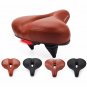 brown regular_FMFXTR Saddle Wide Big Butt Shock Absorber MTB Bike Seat Soft Thickened Soft Comfort C