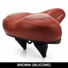 brown Silicone_FMFXTR Saddle Wide Big Butt Shock Absorber MTB Bike Seat Soft Thickened Soft Comfort 