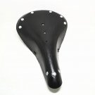 Black_Classic Bicycle Seat Pure Cowhide Bicycle Saddle for Outdoor Riding Comfortable Vintage Saddle