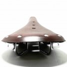 Light Brown_Classic Bicycle Seat Pure Cowhide Bicycle Saddle for Outdoor Riding Comfortable Vintage 