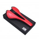 Red_2019 Full Carbon Fiber Road Mountain Bike Saddle Carbon Saddle Seat Cushion Ultralight Carbon Fi