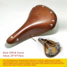 G98-B Brown_G98 Retro Vintage Bicycle Saddle Pure Cowhide Handmade Sport Cycling Bike Seat Various S