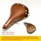 G98-C Brown_G98 Retro Vintage Bicycle Saddle Pure Cowhide Handmade Sport Cycling Bike Seat Various S