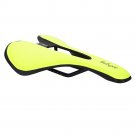 Yellow_Bike Saddle MTB Mountain Road Bike Seat PU Leather Gel Filled Cycling Cushion Comfortable Sho