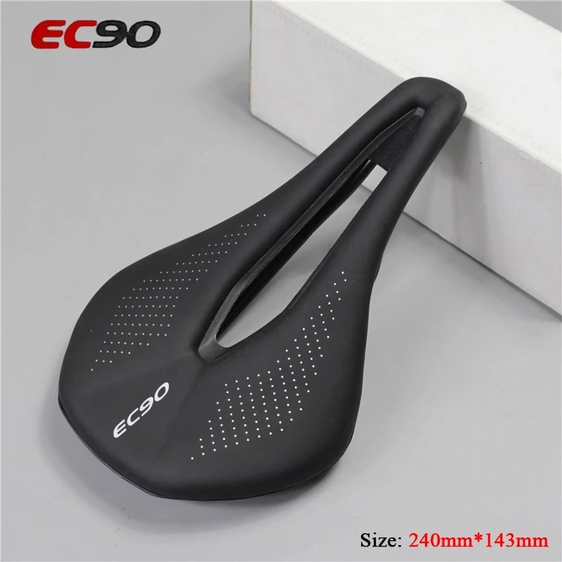 ZB04 Black_EC90 Saddle MTB Road Bikes Sillin PU Ultralight Breathable Comfortable Seat Cushion Mount