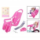 Pink_Girls Bike Doll Seat Universal Accessories with Sticker Kids Bike Decoration Doll Bike Seat Bik
