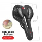 Gel Silicone C_WEST BIKING Soft Comfortable Bicycle Saddle Cycling MTB Saddle Hollow Breathable Wide
