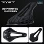 Black Carbon Base_RYET 3D Printed Bicycle Saddle Ultralight Carbon Fiber Hollow Comfortable Breathab