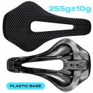 Black Plastic Base_RYET 3D Printed Bicycle Saddle Ultralight Carbon Fiber Hollow Comfortable Breatha