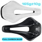 White Carbon Base_RYET 3D Printed Bicycle Saddle Ultralight Carbon Fiber Hollow Comfortable Breathab