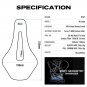 White Plastic Base_RYET 3D Printed Bicycle Saddle Ultralight Carbon Fiber Hollow Comfortable Breatha