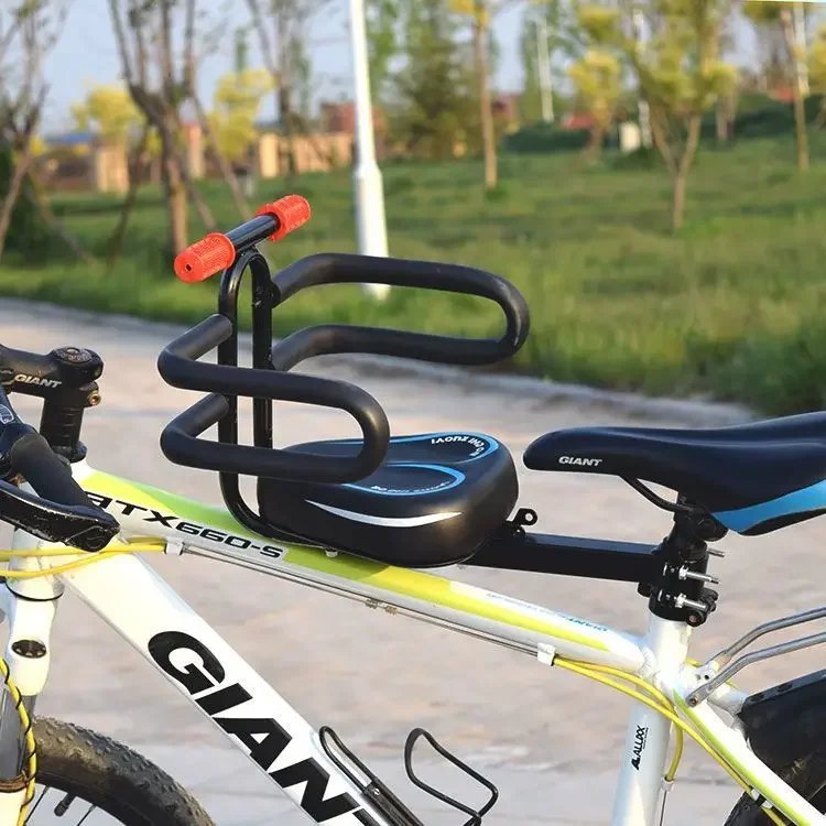 ban Blue seat_Front Mounted Child mtb Bike Seat Safety Child Bicycle Seat Baby Seat Kids Saddle with