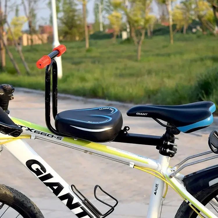 Hand Blue seat_Front Mounted Child mtb Bike Seat Safety Child Bicycle Seat Baby Seat Kids Saddle wit