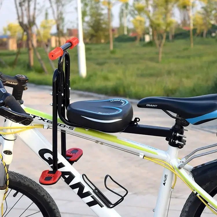 Hand Foot Blue seat_Front Mounted Child mtb Bike Seat Safety Child Bicycle Seat Baby Seat Kids Saddl