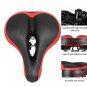 All Black_Bicycle 3d Gel Saddle Extra Wide Comfort Ultra Soft Thicken Saddle Mountain Bike Silicone