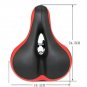 All Black_Bicycle 3d Gel Saddle Extra Wide Comfort Ultra Soft Thicken Saddle Mountain Bike Silicone