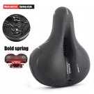 Spring Black_Reflective Shock Absorbing Hollow Bike Saddle MTB Bicycle Seat Breathable Rainproof Cyc