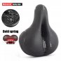 Spring Black_Reflective Shock Absorbing Hollow Bike Saddle MTB Bicycle Seat Breathable Rainproof Cyc