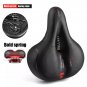Spring Black_Reflective Shock Absorbing Hollow Bike Saddle MTB Bicycle Seat Breathable Rainproof Cyc