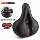 Su Ball Red_Reflective Shock Absorbing Hollow Bike Saddle MTB Bicycle Seat Breathable Rainproof Cycl