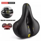 Su Ball Yellow_Reflective Shock Absorbing Hollow Bike Saddle MTB Bicycle Seat Breathable Rainproof C