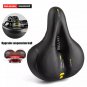Su Ball Yellow_Reflective Shock Absorbing Hollow Bike Saddle MTB Bicycle Seat Breathable Rainproof C