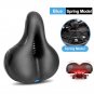 Blue spring_Hollow Bicycle Saddle Breathable Road Bike Saddle Unisex Shock Absorbing Comfortable Bic