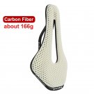 Carbon Saddle White_ZEIUS Carbon/Nylon Fiber 3D Printed Bicycle Saddle Ultralight Hollow Breathable 