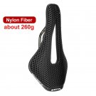 Nylon Saddle Black_ZEIUS Carbon/Nylon Fiber 3D Printed Bicycle Saddle Ultralight Hollow Breathable C