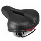 Spring Style black_Shockproof Leather Saddle With Light Comfortable Wide Soft Silica Gel Road Bike S