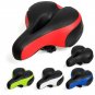 Spring Style black_Shockproof Leather Saddle With Light Comfortable Wide Soft Silica Gel Road Bike S