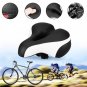 Spring Style black_Shockproof Leather Saddle With Light Comfortable Wide Soft Silica Gel Road Bike S