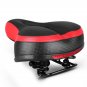 Spring Style black_Shockproof Leather Saddle With Light Comfortable Wide Soft Silica Gel Road Bike S