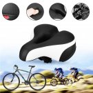 Spring Style white_Shockproof Leather Saddle With Light Comfortable Wide Soft Silica Gel Road Bike S