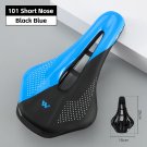 101 Black Blue_WEST BIKING Professional Bicycle Saddle Hollow Ultralight Bike Racing Seat Soft Leath