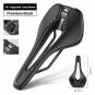 161Upgrade Black_WEST BIKING Professional Bicycle Saddle Hollow Ultralight Bike Racing Seat Soft Lea