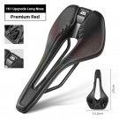 161Upgrade Red_WEST BIKING Professional Bicycle Saddle Hollow Ultralight Bike Racing Seat Soft Leath