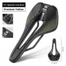 161Upgrade Yellow_WEST BIKING Professional Bicycle Saddle Hollow Ultralight Bike Racing Seat Soft Le