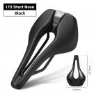 170 Black_WEST BIKING Professional Bicycle Saddle Hollow Ultralight Bike Racing Seat Soft Leather Cu