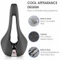 170 Black Pattern_WEST BIKING Professional Bicycle Saddle Hollow Ultralight Bike Racing Seat Soft Le