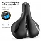 38210044001_ROCKBROS Bicycle Saddle Silicone Cushion Shockproof Cycling Seat PU Leather Hollow Breat