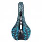A-Blue_TOOPRE Bicycle Saddle MTB Mountain Road Bike Seat PU Leather Gel Filled Cycling Cushion Comfo