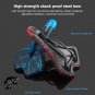 A-Blue_TOOPRE Bicycle Saddle MTB Mountain Road Bike Seat PU Leather Gel Filled Cycling Cushion Comfo
