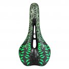 A-Green_TOOPRE Bicycle Saddle MTB Mountain Road Bike Seat PU Leather Gel Filled Cycling Cushion Comf