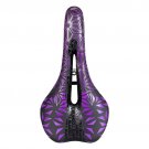 A-Purple_TOOPRE Bicycle Saddle MTB Mountain Road Bike Seat PU Leather Gel Filled Cycling Cushion Com
