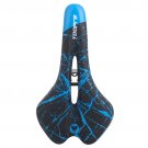 B-Blue_TOOPRE Bicycle Saddle MTB Mountain Road Bike Seat PU Leather Gel Filled Cycling Cushion Comfo