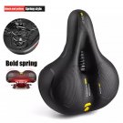 B  Yellow spring_Bike Seat Bicycle Saddle with Taillight Mountain Cushion Bicycle Big Butt Widened S