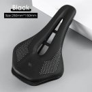 0801101 Black_WEST BIKING MTB Road Bike Saddle Thicken Comfortable Shockproof Cycling Seat Hollow No