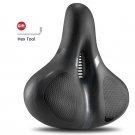 38210608001_ROCKBROS Bicycle Saddle Breathable Shock Seats PU Leather Surface Cushion Rounded Hollow